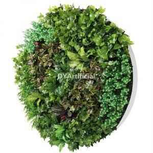 Customized Dense Green Disk Artificial Plants Wall Indoor