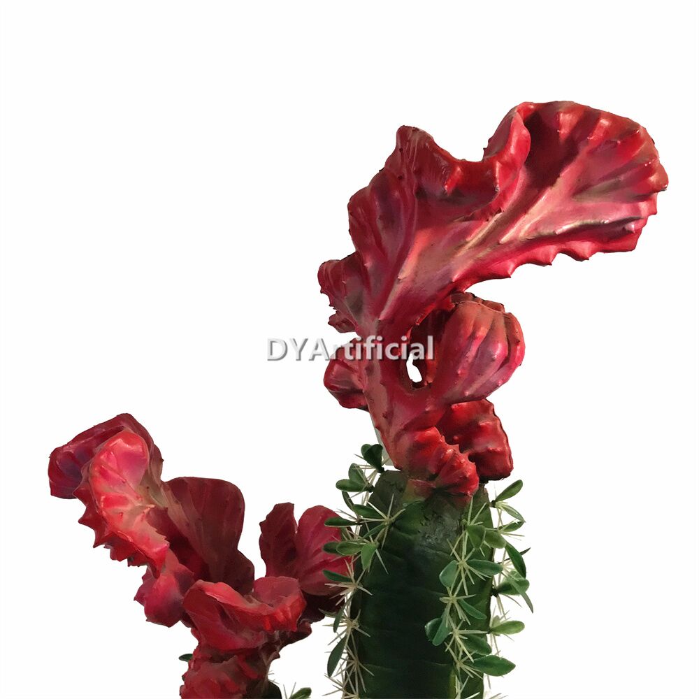 tco a 28 210cm artificial cactus plants with white red flowers 1
