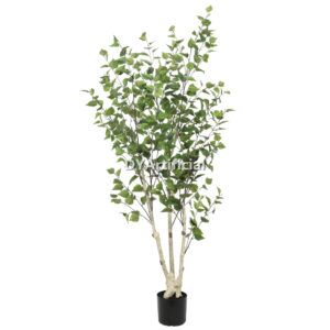180CM Height Artificial Green Birch with Nearly Natural Trunk