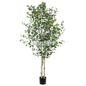 240CM Height Artificial Green Birch with Nearly Natural Trunk